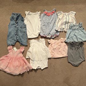 9 Baby Girl Outfits/Tops